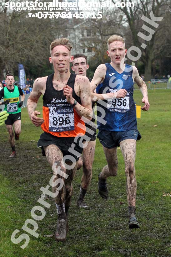 Mens under-20s, 2019 European Cross Country Trials and British Cross Challenge, Sefton Park, Liverpool.  Photo: David T. Hewitson/Sports for All Pics